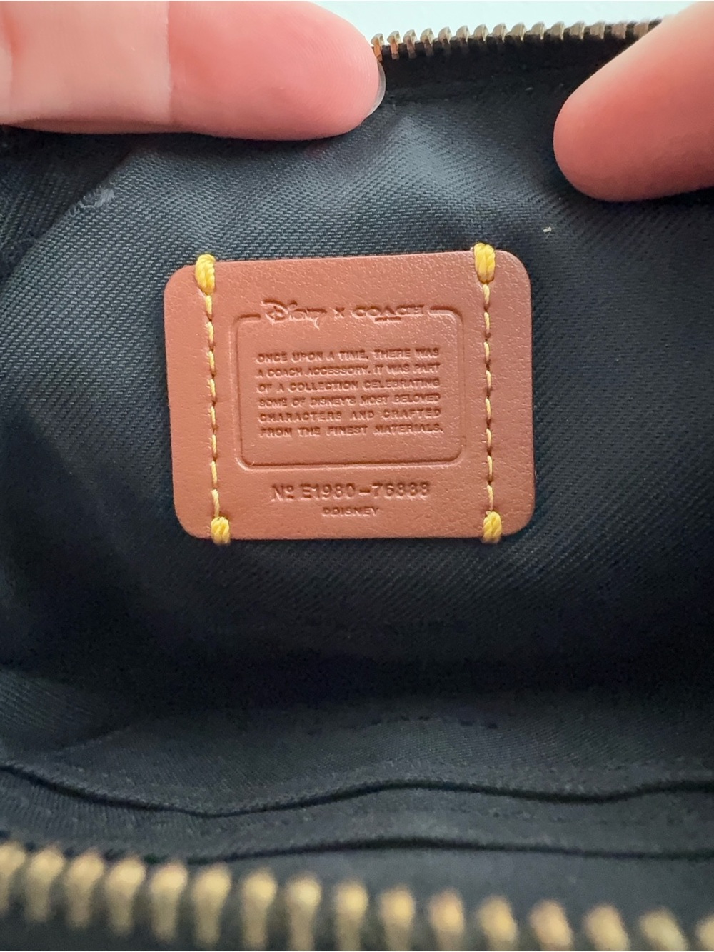 Coach x Disney Black Leather Wristlet - Picture 7 of 9
